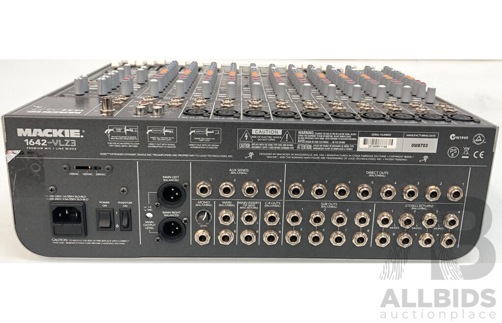 Mackie 1642 VLZ3 Premium Mic Line - Lot 1527960 | ALLBIDS