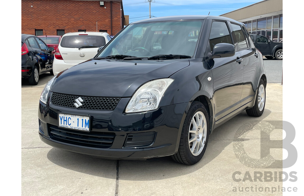 02/10 Suzuki Swift  FWD EZ 07 UPDATE 5D Hatchback Black 1.5L