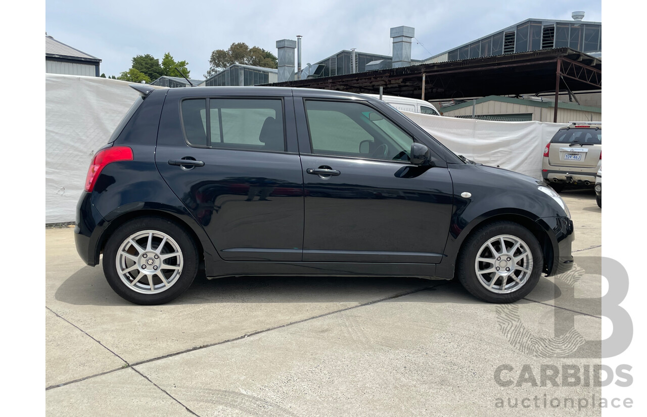 02/10 Suzuki Swift  FWD EZ 07 UPDATE 5D Hatchback Black 1.5L