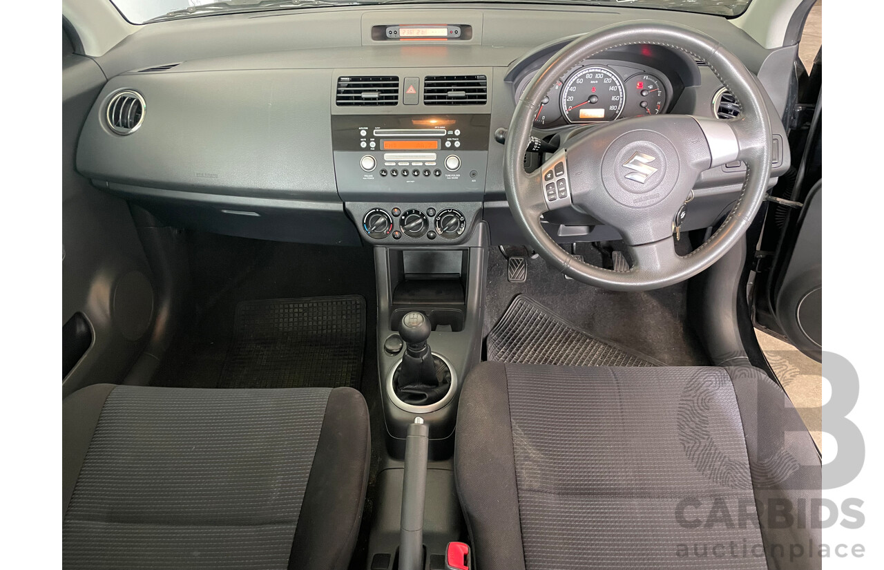 02/10 Suzuki Swift  FWD EZ 07 UPDATE 5D Hatchback Black 1.5L