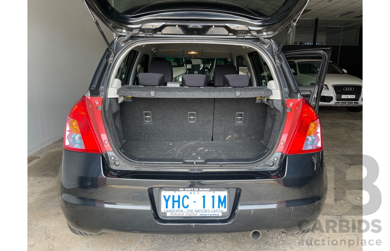 02/10 Suzuki Swift  FWD EZ 07 UPDATE 5D Hatchback Black 1.5L