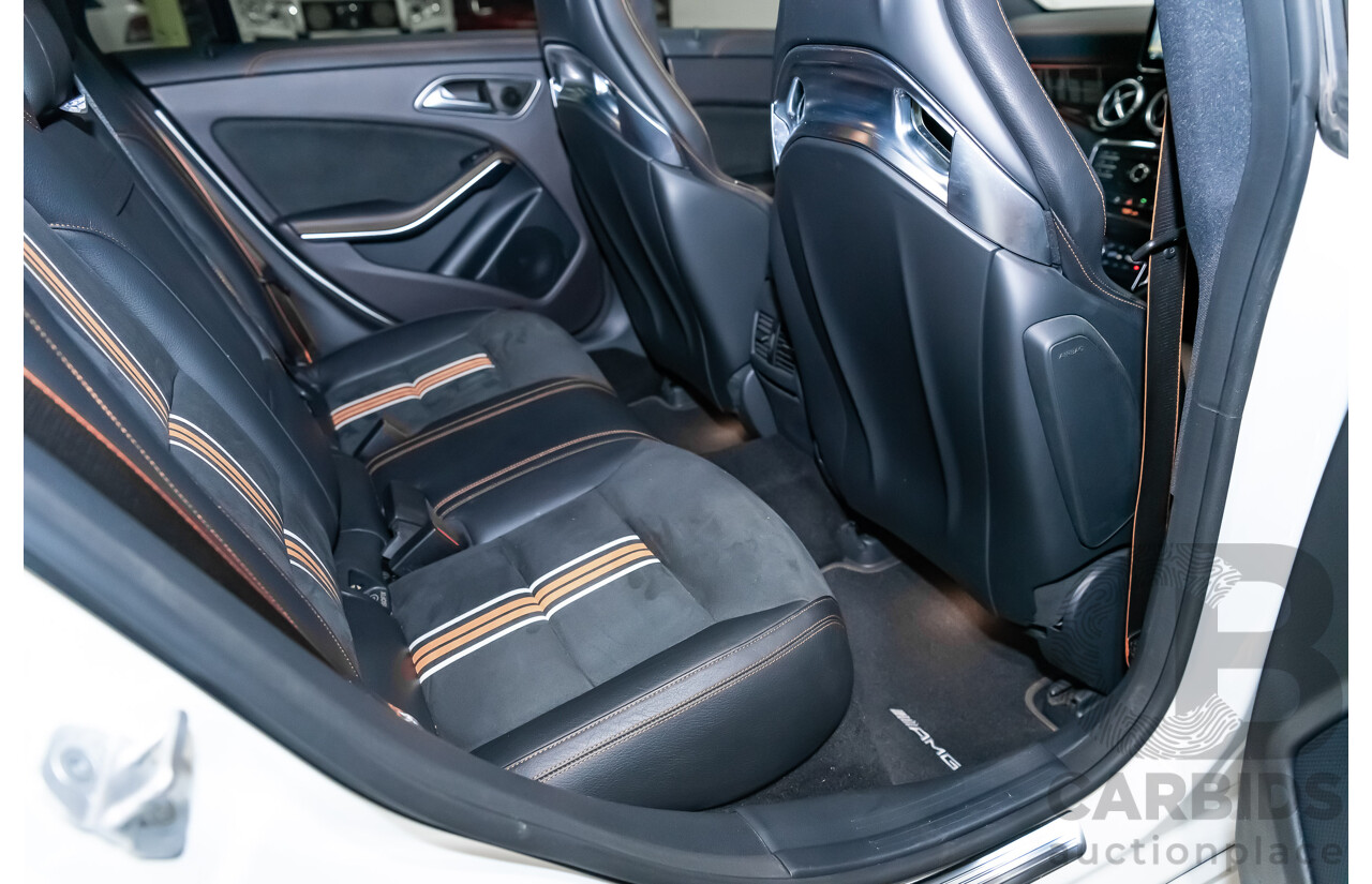 7/2015 Mercedes Benz CLA 45 AMG 4matic (AWD) Shooting Brake OrangeArt Edition 117 4d Wagon White Turbo 2.0L