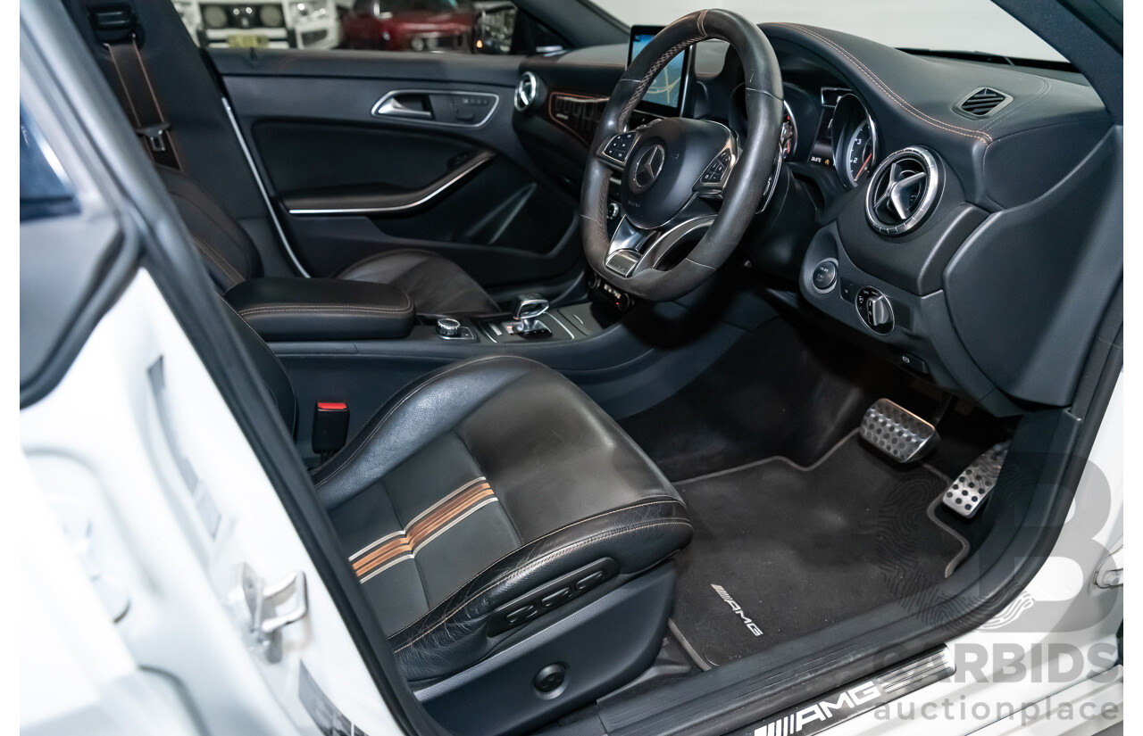 7/2015 Mercedes Benz CLA 45 AMG 4matic (AWD) Shooting Brake OrangeArt Edition 117 4d Wagon White Turbo 2.0L