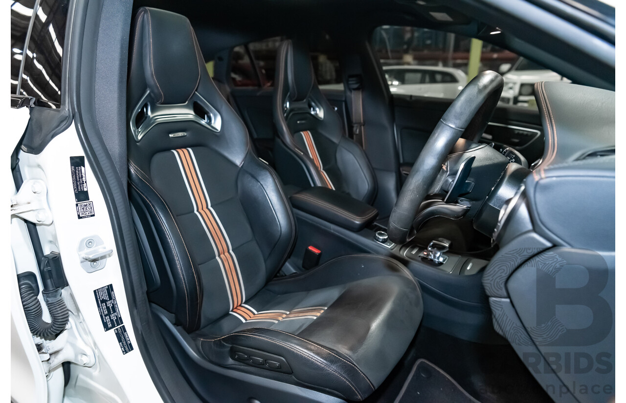 7/2015 Mercedes Benz CLA 45 AMG 4matic (AWD) Shooting Brake OrangeArt Edition 117 4d Wagon White Turbo 2.0L