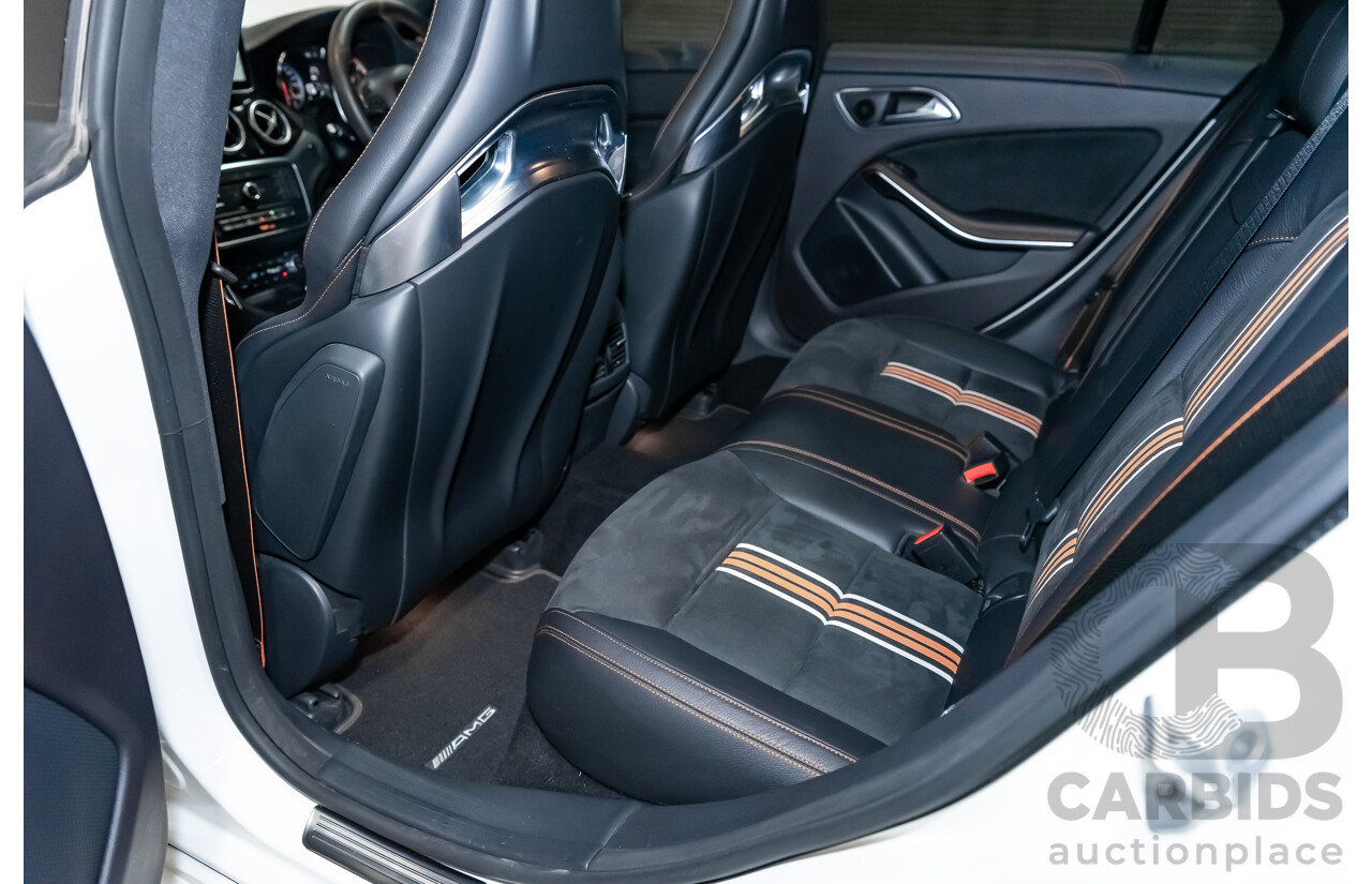 7/2015 Mercedes Benz CLA 45 AMG 4matic (AWD) Shooting Brake OrangeArt Edition 117 4d Wagon White Turbo 2.0L