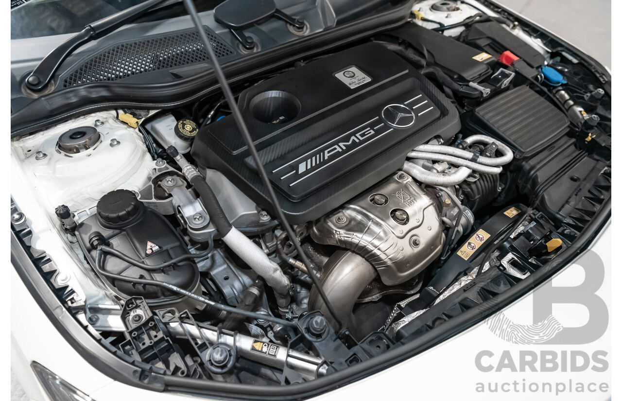 7/2015 Mercedes Benz CLA 45 AMG 4matic (AWD) Shooting Brake OrangeArt Edition 117 4d Wagon White Turbo 2.0L