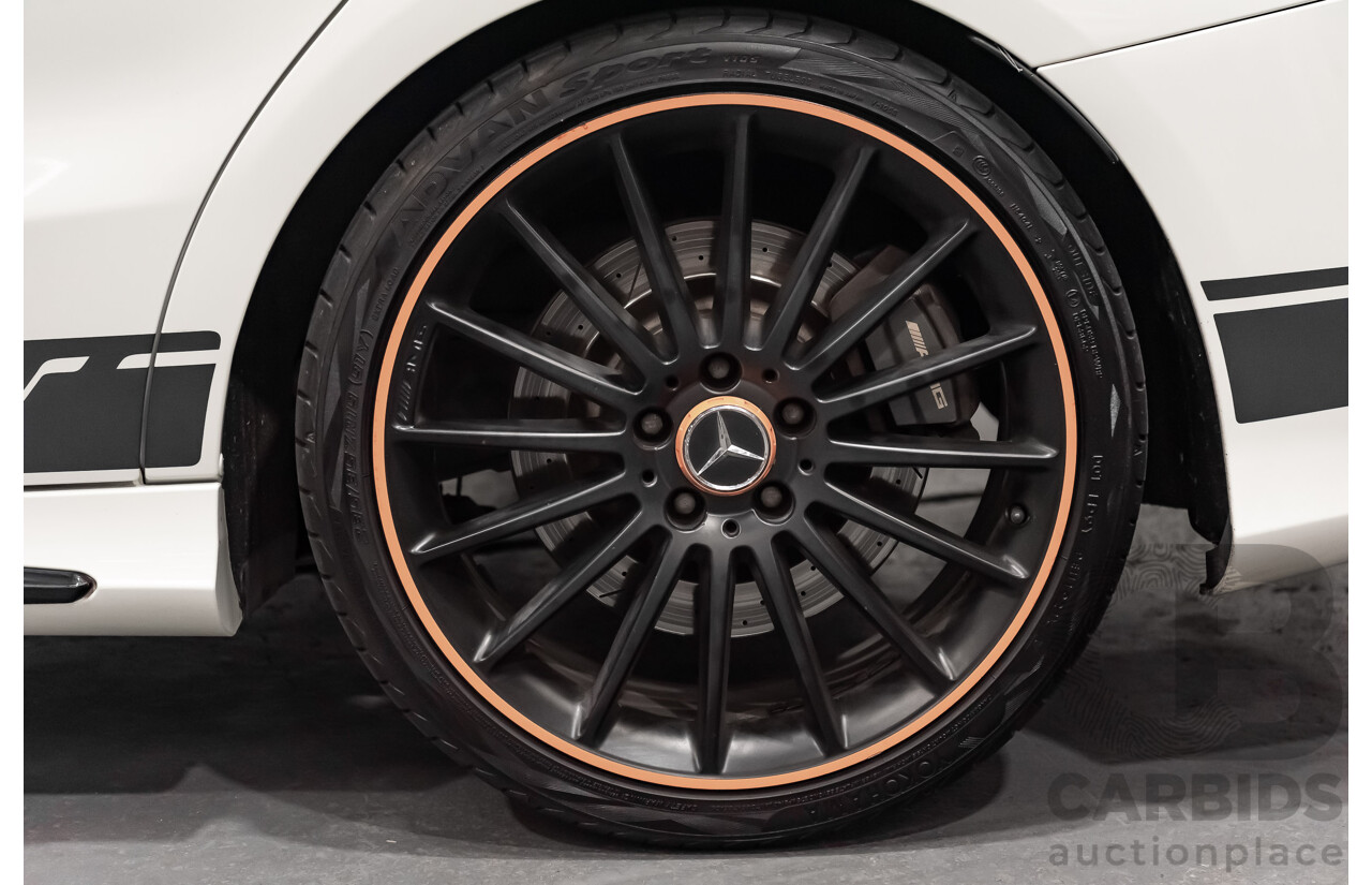 7/2015 Mercedes Benz CLA 45 AMG 4matic (AWD) Shooting Brake OrangeArt Edition 117 4d Wagon White Turbo 2.0L