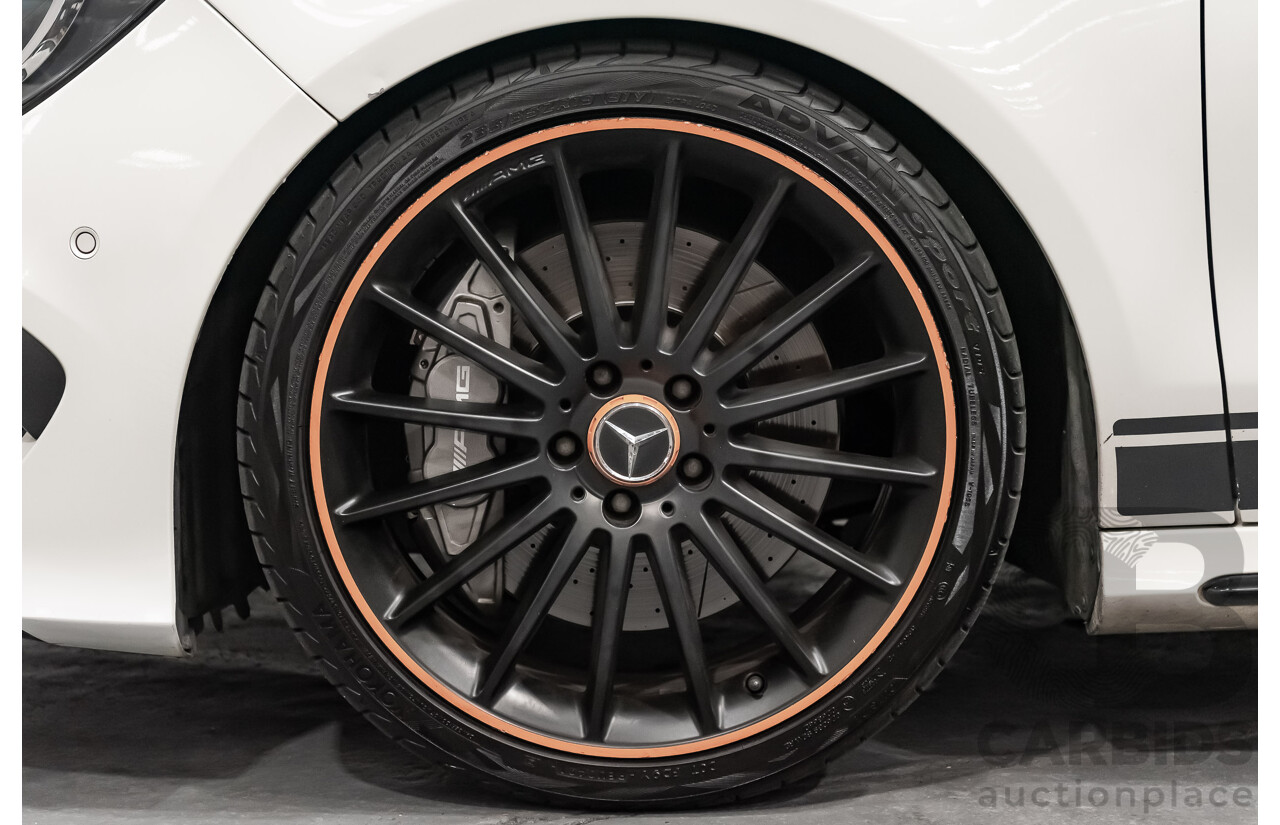 7/2015 Mercedes Benz CLA 45 AMG 4matic (AWD) Shooting Brake OrangeArt Edition 117 4d Wagon White Turbo 2.0L