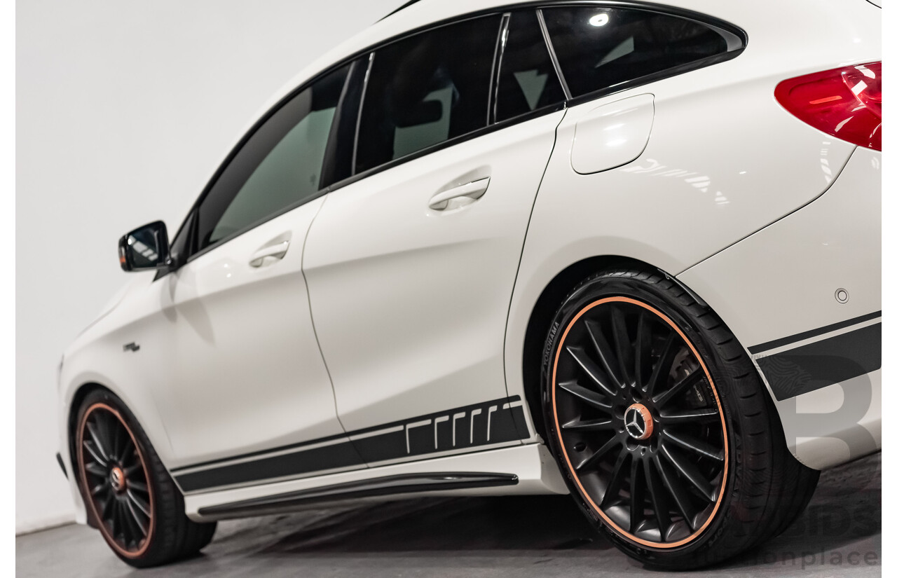 7/2015 Mercedes Benz CLA 45 AMG 4matic (AWD) Shooting Brake OrangeArt Edition 117 4d Wagon White Turbo 2.0L