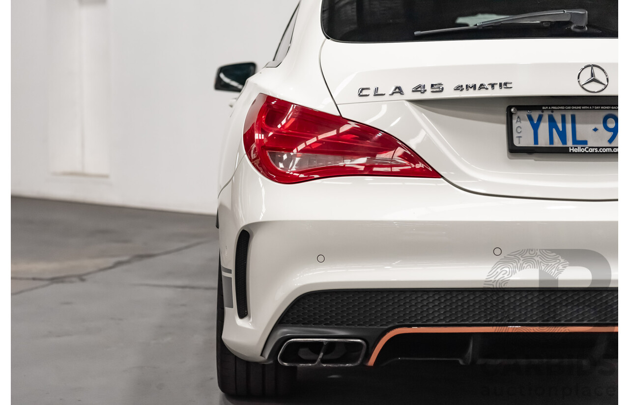 7/2015 Mercedes Benz CLA 45 AMG 4matic (AWD) Shooting Brake OrangeArt Edition 117 4d Wagon White Turbo 2.0L
