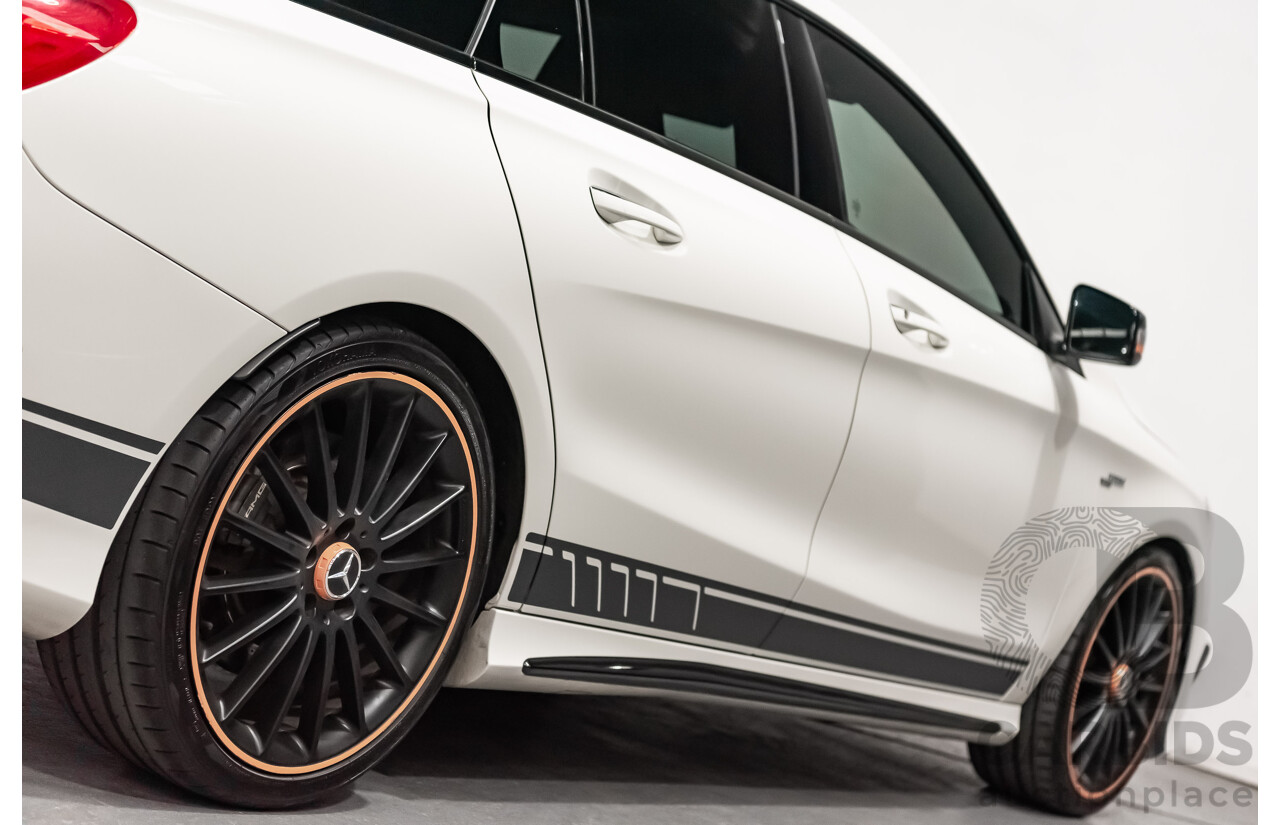 7/2015 Mercedes Benz CLA 45 AMG 4matic (AWD) Shooting Brake OrangeArt Edition 117 4d Wagon White Turbo 2.0L
