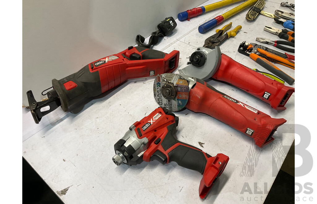 OZITO Power Tools (X4) & Assorted Lot of Pliers - Lot of 16