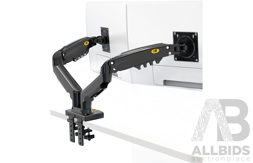NORTH BAYOU  F160 17-27inch Dual Monitor Full Motion Desk Mount  - Lot of 4 