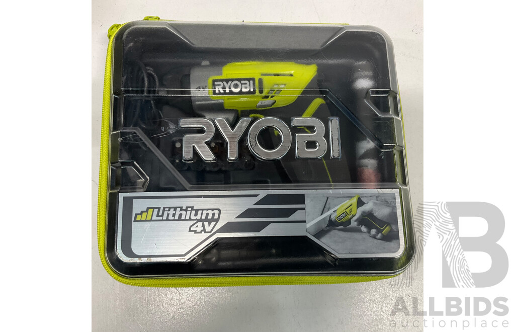 RYOBI 18V ONE+ Drill Driver (R18DD3) with Battery & 4V Screwdriver - Lot of 2 -Estimated Total ORP $339.00