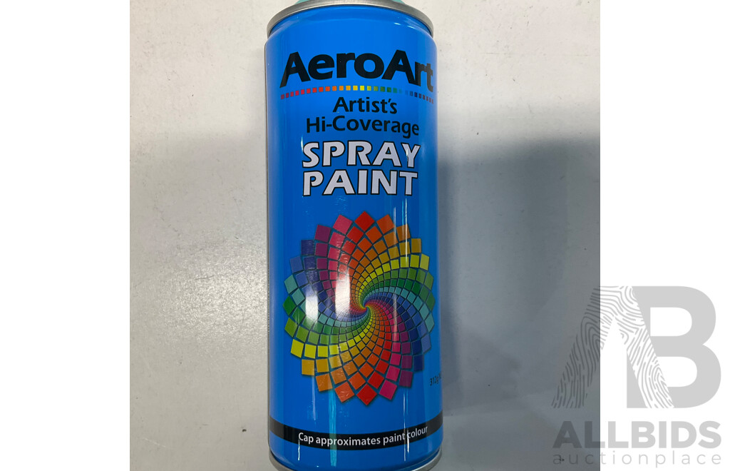 AEROART, DY-MARK Assorted of Spray Paints - Lot of 14  - ORP$100