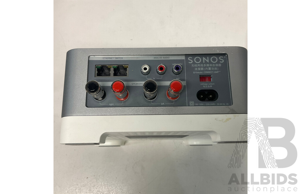 SONOS Connect AMP & XC Mini GP7A & Net Comm Wireless NP507 & MICROSOFT Remote - Lot of 4