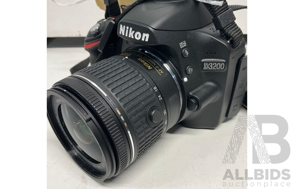 NIKON D3200 with 18-55mm Lens & FUJIFILM Instax Mini70 - Lot of 2
