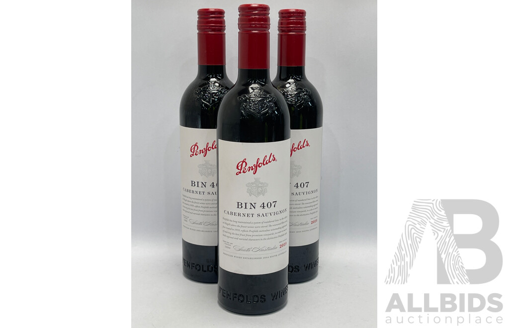 Penfolds 2019 Bin 407 Cabernet Sauvignon - 750ml - Lot of 3