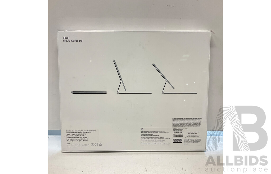 APPLE Magic Keyboard (White) for Ipad Pro 12.9inch - ORP$ 539.00