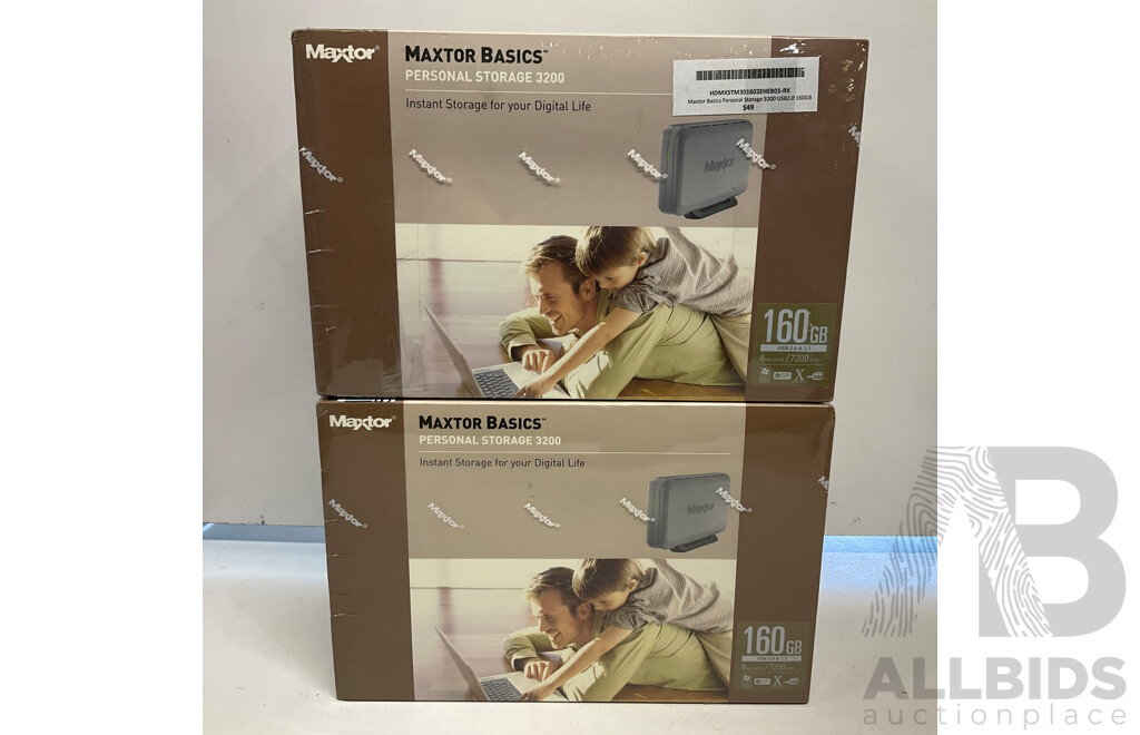 MAXTOR Personal Storage 3200 X2 & UNIDEN UH150 Transceiver & TAURIS Wall Mount & IMATION DVD Recorder - Lot of 5 - Estimated Total ORP $399.00