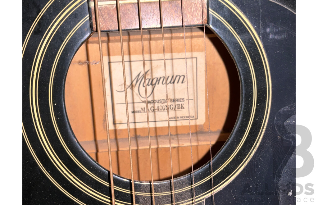 MAGNUM Black Acoustic Guitar