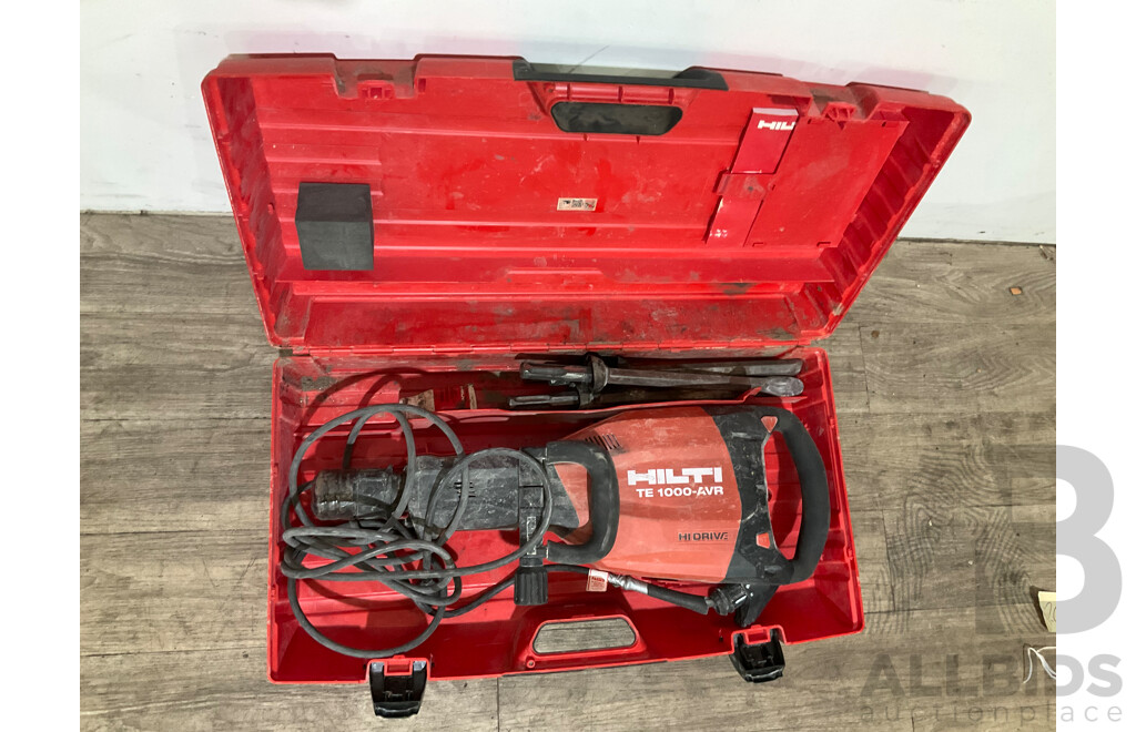 HILTI TE 1000-AVR Concrete Breaker - ORP: $3,740.00