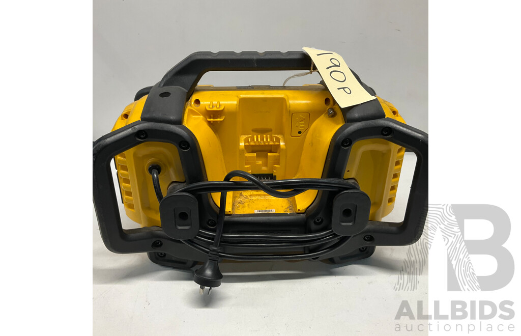 DEWALT DCR027 18V XR Bluetooth Radio Charger - ORP $445.00