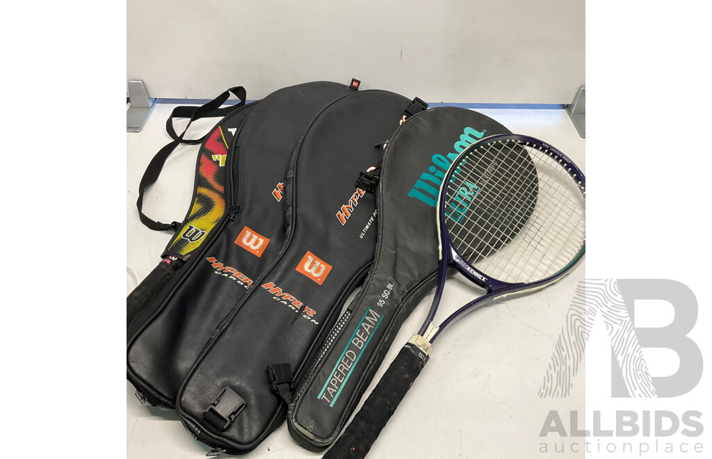 Assorted Rackets Assorted of WILSON Tennis Racket - Lot 1521884 | ALLBIDS