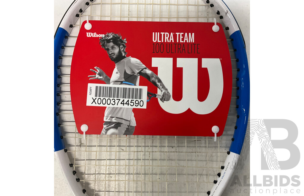 WILSON Ultra Power 100 Tennis Racquet Blue 4 3/8 Inch Tennis Racket