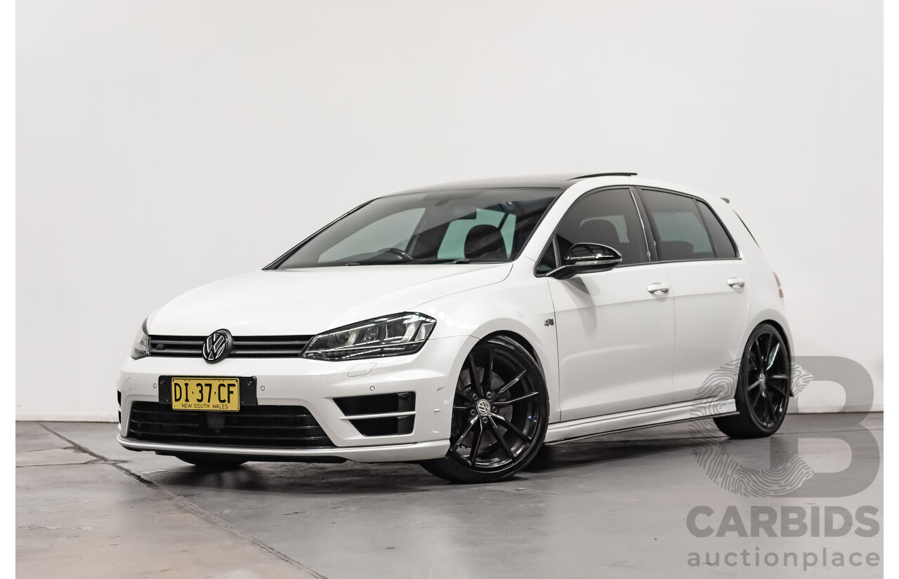 10/2015 Volkswagen Golf R Wolfsburg Edition (AWD) AU MY16 5d Hatchback White Turbo 2.0L