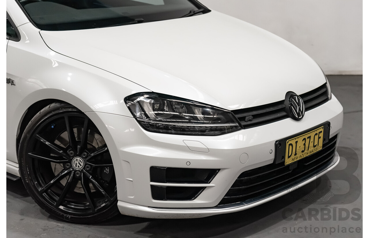 10/2015 Volkswagen Golf R Wolfsburg Edition (AWD) AU MY16 5d Hatchback White Turbo 2.0L