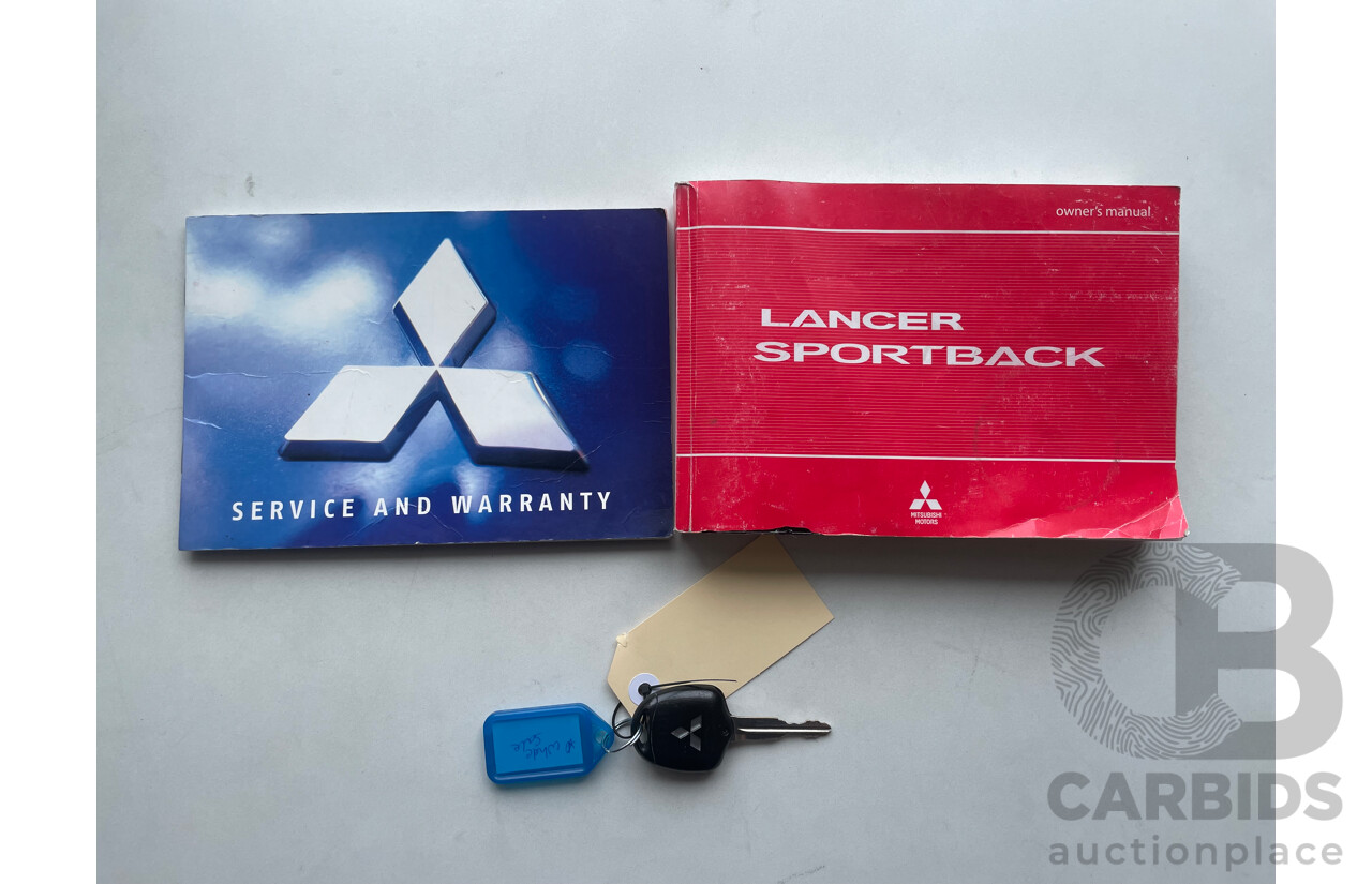 06/09 Mitsubishi Lancer SPORTBACK FWD CJ MY09 5D Hatchback White 2.0L