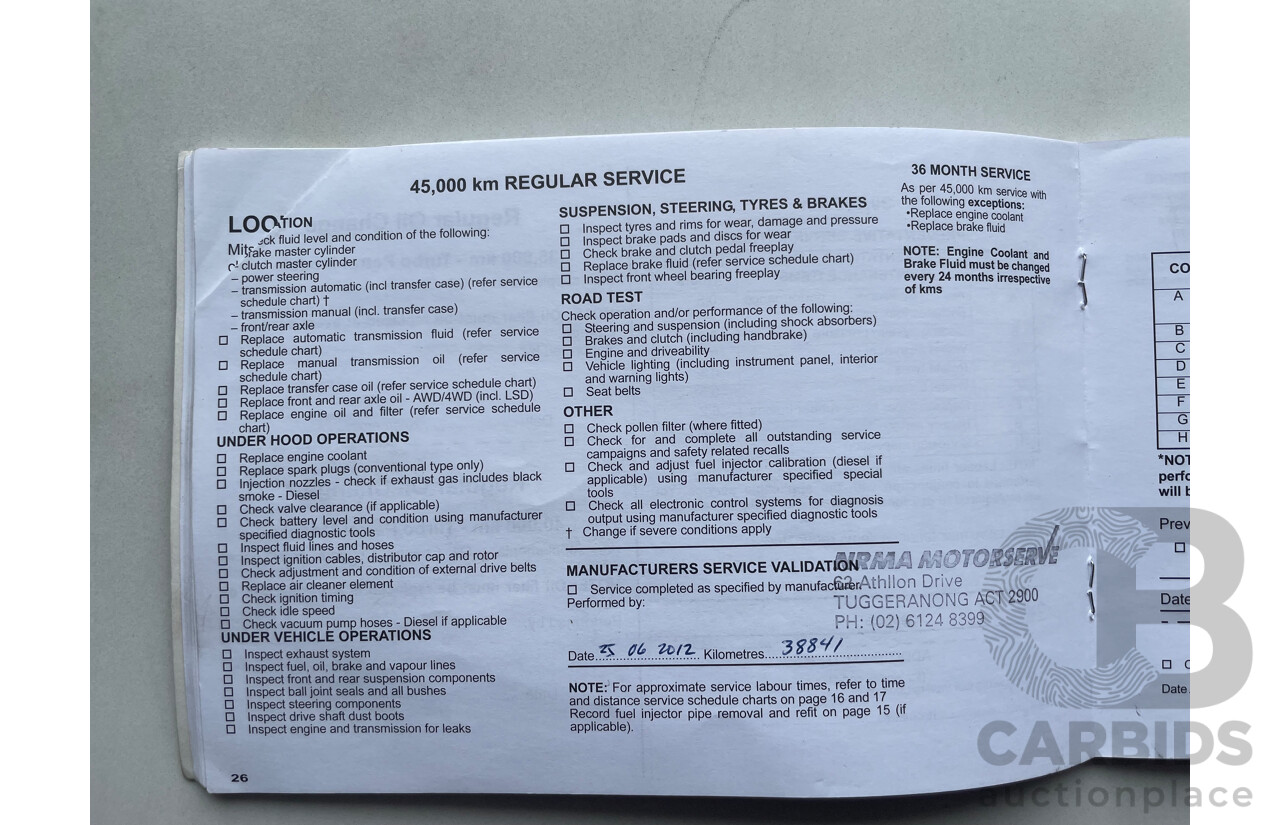 06/09 Mitsubishi Lancer SPORTBACK FWD CJ MY09 5D Hatchback White 2.0L