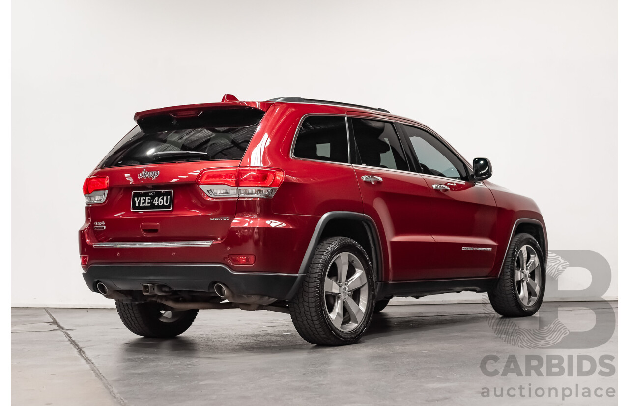 10/2013 Jeep Grand Cherokee Limited (4x4) WK MY14 4d Wagon Metallic Red Turbo Diesel V6 3.0L