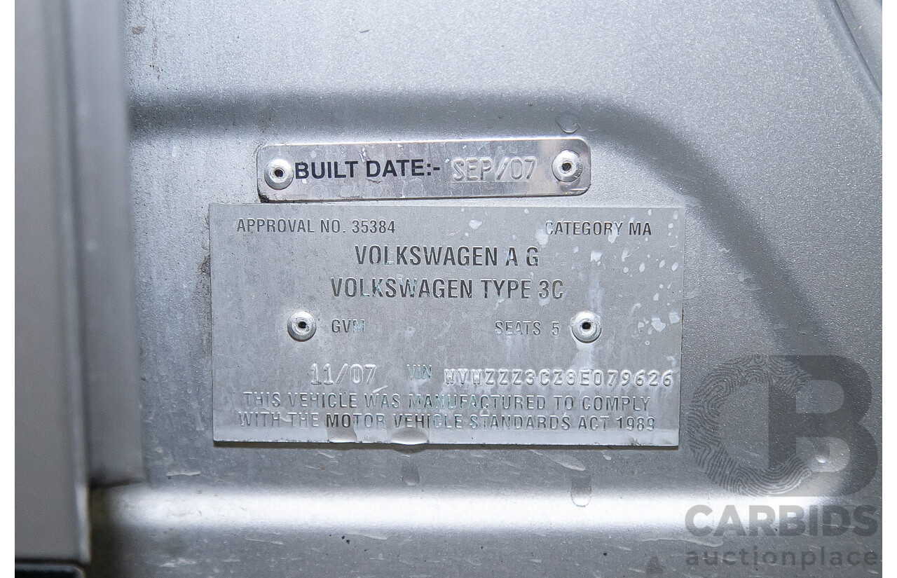 11/2007 Volkswagen Passat 2.0 TDI 3C 4d Wagon Silver Turbo Diesel 2.0L