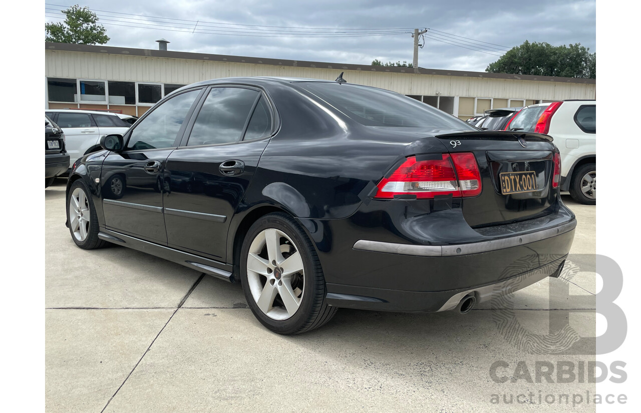 07/07 Saab 9-3 AERO FWD MY07 4D Sedan Black 2.8L