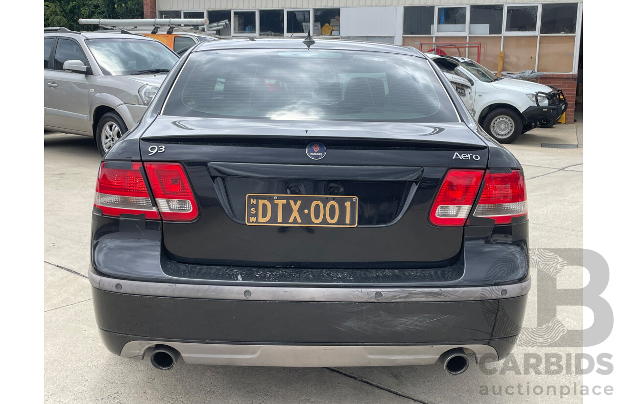 07/07 Saab 9-3 AERO FWD MY07 4D Sedan Black 2.8L