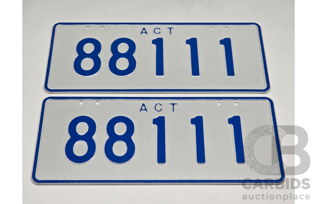 ACT 5-Digit Number Plate - 88111