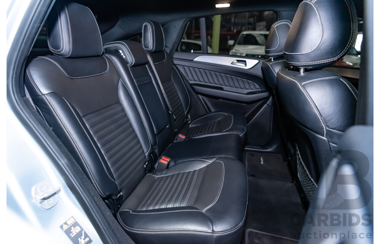 10/2016 Mercedes Benz GLE 350d 4matic (AWD) 292 4d Coupe Diamond Silver Metallic Turbo Diesel V6 3.0L