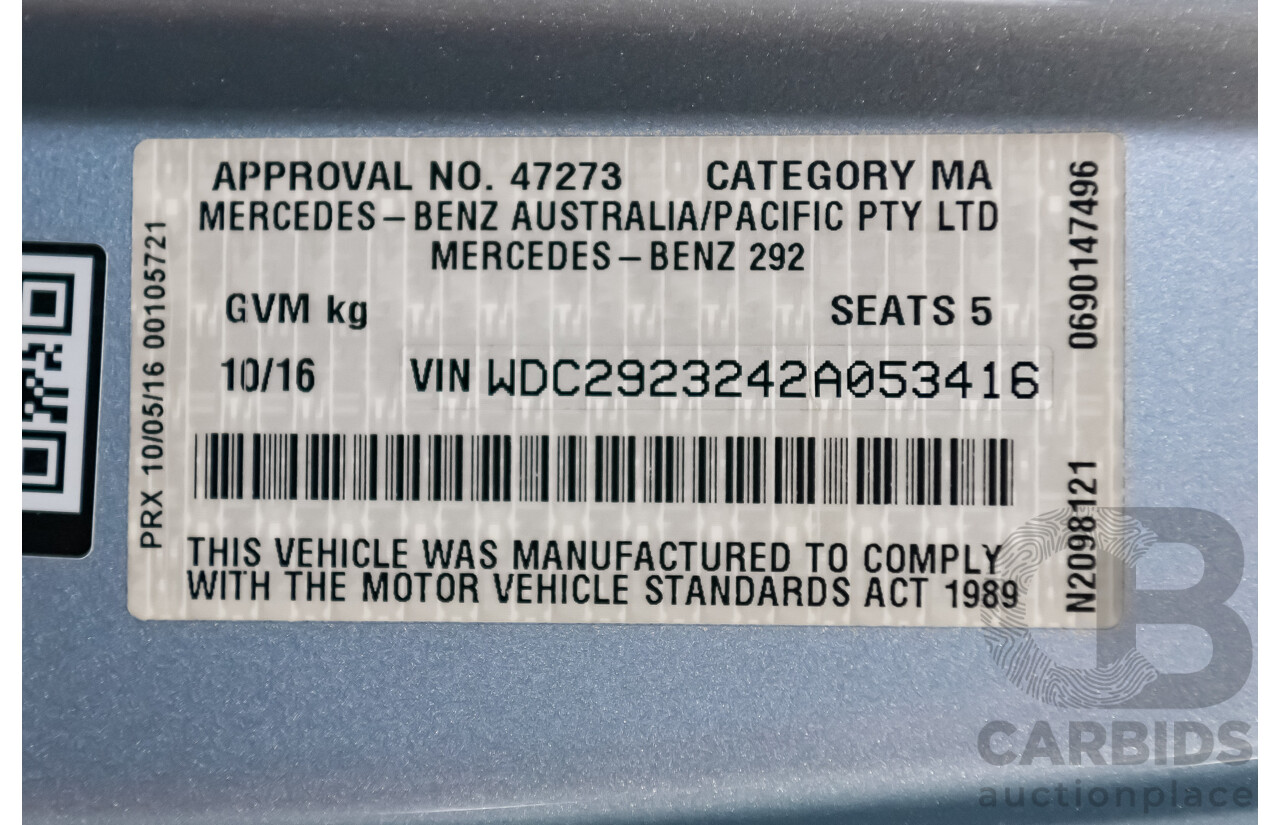 10/2016 Mercedes Benz GLE 350d 4matic (AWD) 292 4d Coupe Diamond Silver Metallic Turbo Diesel V6 3.0L