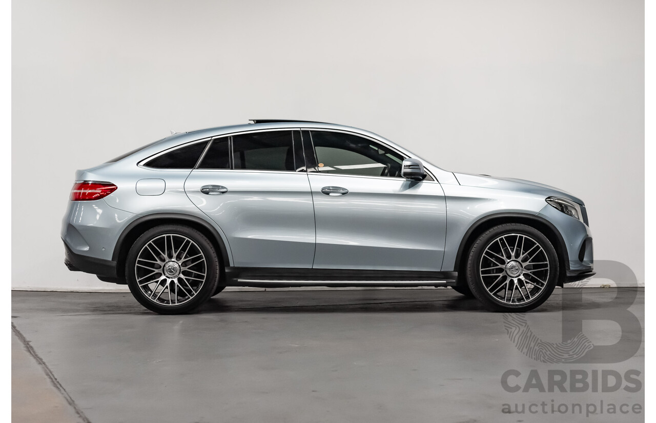 10/2016 Mercedes Benz GLE 350d 4matic (AWD) 292 4d Coupe Diamond Silver Metallic Turbo Diesel V6 3.0L
