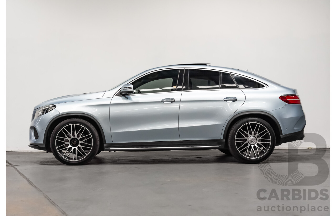 10/2016 Mercedes Benz GLE 350d 4matic (AWD) 292 4d Coupe Diamond Silver Metallic Turbo Diesel V6 3.0L
