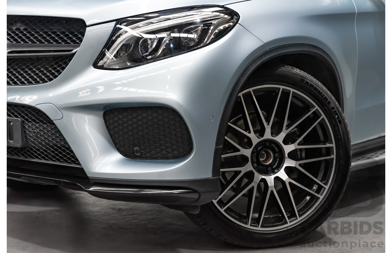 10/2016 Mercedes Benz GLE 350d 4matic (AWD) 292 4d Coupe Diamond Silver Metallic Turbo Diesel V6 3.0L