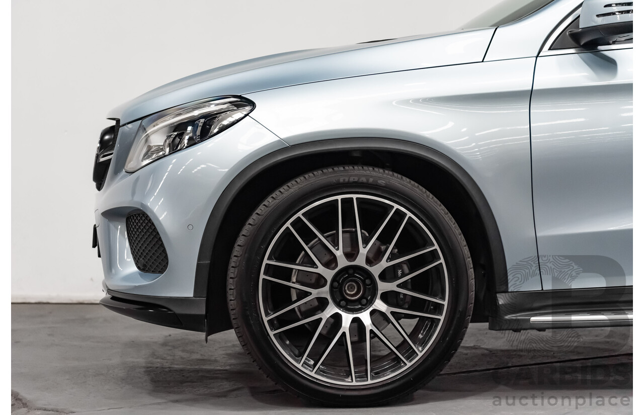 10/2016 Mercedes Benz GLE 350d 4matic (AWD) 292 4d Coupe Diamond Silver Metallic Turbo Diesel V6 3.0L