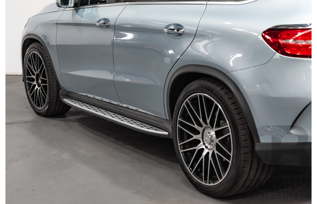 10/2016 Mercedes Benz GLE 350d 4matic (AWD) 292 4d Coupe Diamond Silver Metallic Turbo Diesel V6 3.0L