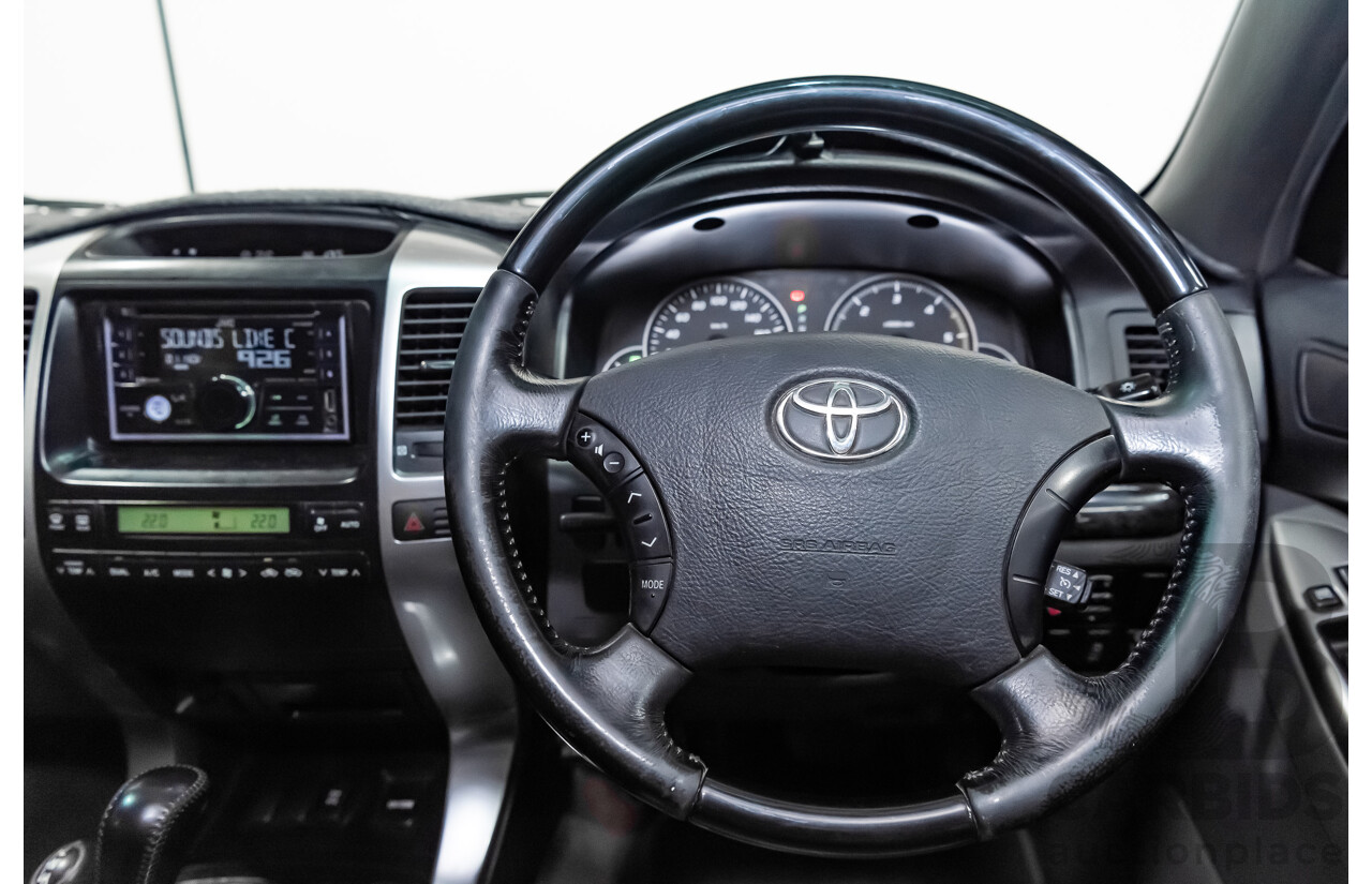 1/2008 Toyota Landcruiser Prado VX (4x4) KDJ120R 07 UPGRADE 4d Wagon White Turbo Diesel 3.0L - 8 Seater