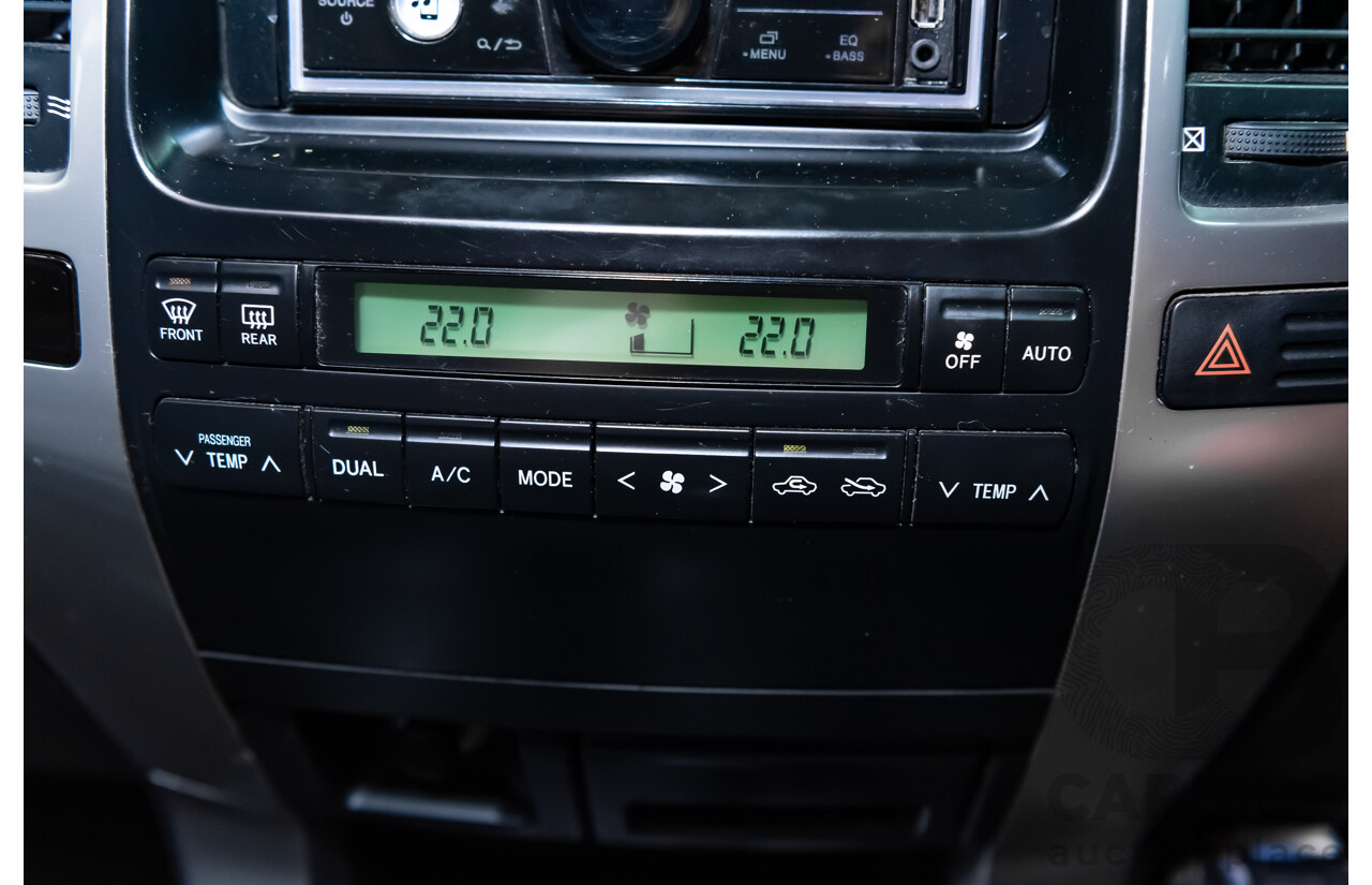 1/2008 Toyota Landcruiser Prado VX (4x4) KDJ120R 07 UPGRADE 4d Wagon White Turbo Diesel 3.0L - 8 Seater