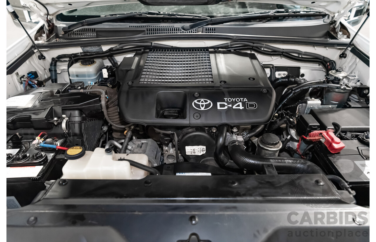 1/2008 Toyota Landcruiser Prado VX (4x4) KDJ120R 07 UPGRADE 4d Wagon White Turbo Diesel 3.0L - 8 Seater