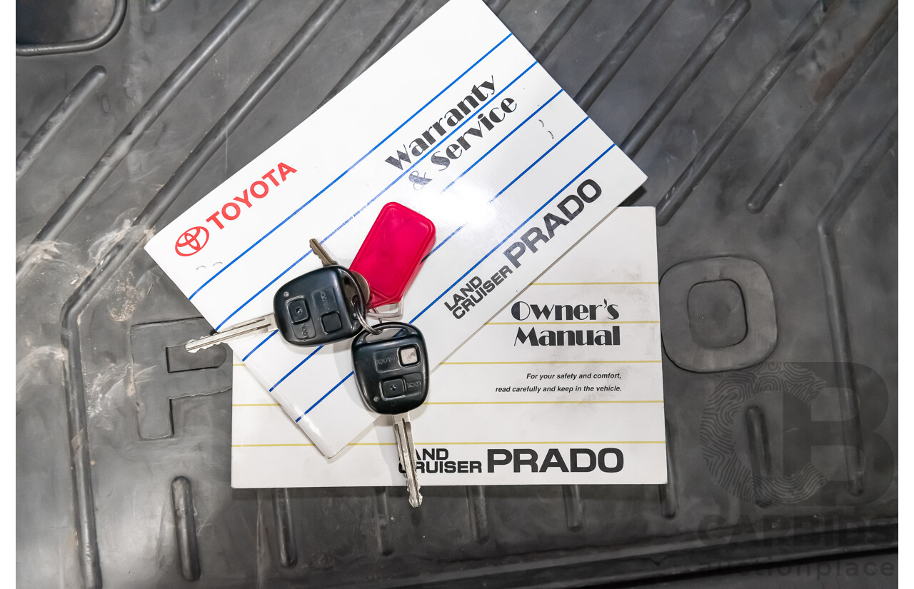 1/2008 Toyota Landcruiser Prado VX (4x4) KDJ120R 07 UPGRADE 4d Wagon White Turbo Diesel 3.0L - 8 Seater