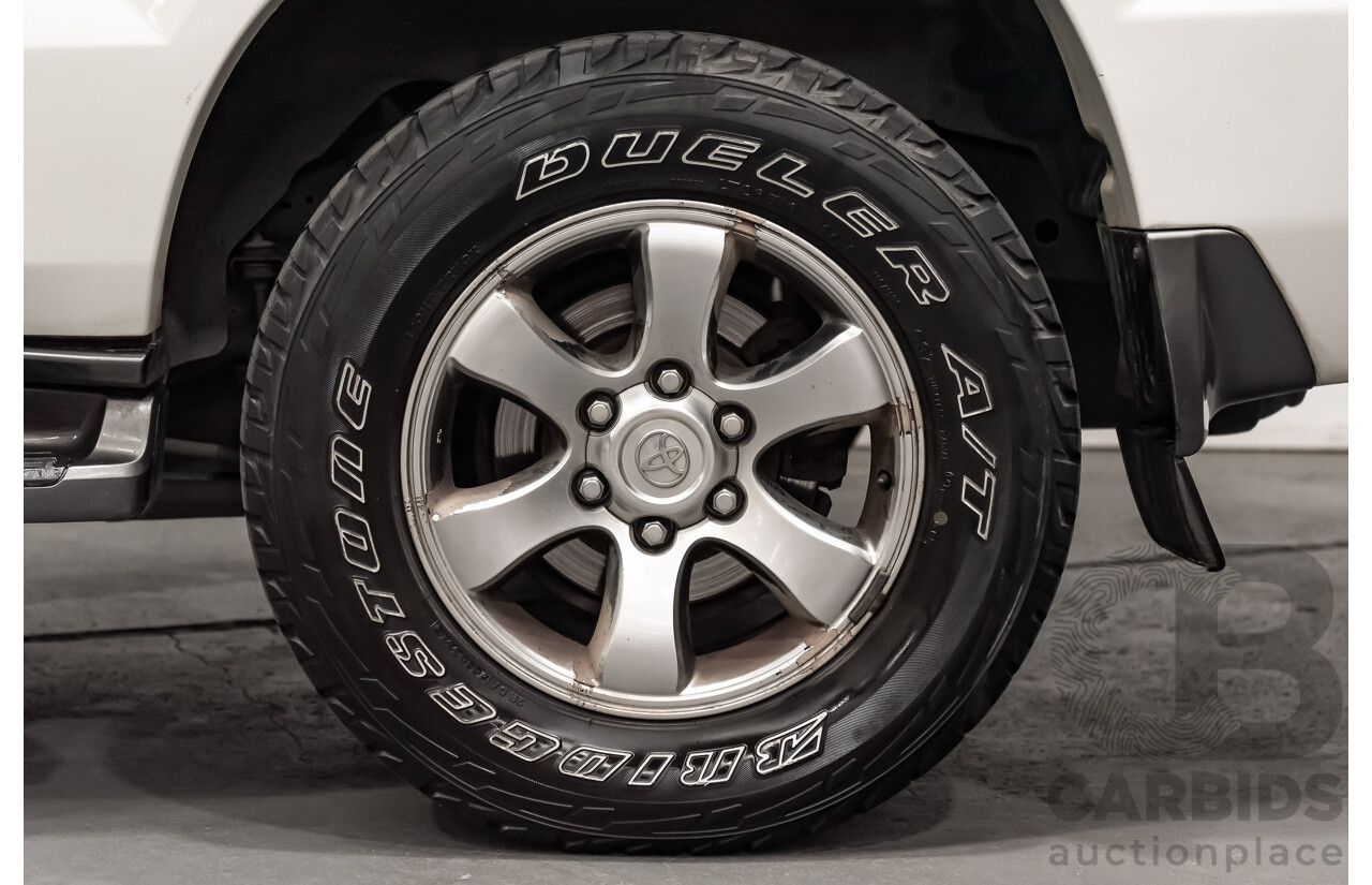 1/2008 Toyota Landcruiser Prado VX (4x4) KDJ120R 07 UPGRADE 4d Wagon White Turbo Diesel 3.0L - 8 Seater